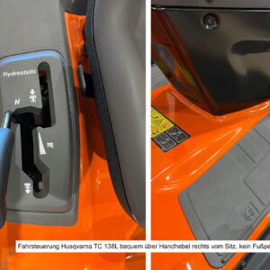 Alternative view of Husqvarna TC 138L Winterpaket mit Schneeschild, Gummileiste, Gewicht und Schneeketten – Modell 2025