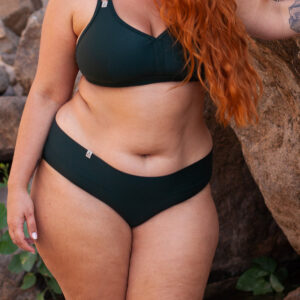 Soft Waist Bikini Hose FLOW Dunkelgrün