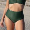 High Waist Bikini Hose PURE Moosgrün